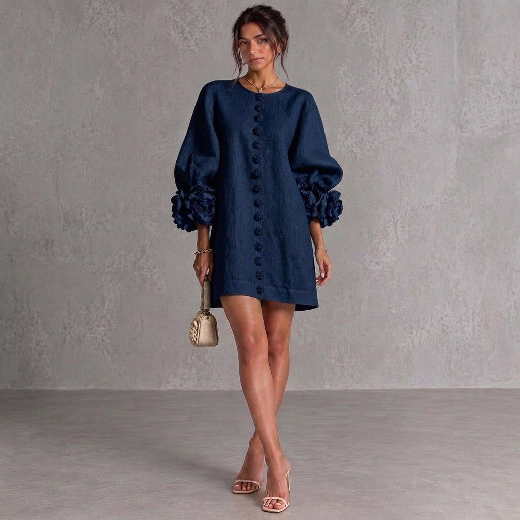 Bianca | Vestido bordado en relieve