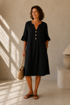 Isabel | Vestido con botones y corte fluido