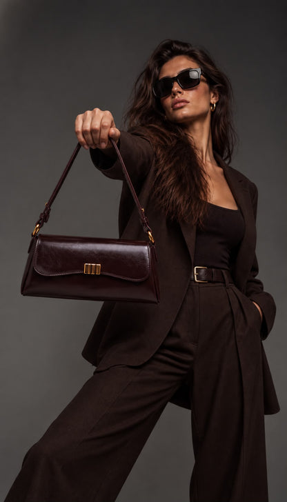 Amalfi | Bolso Bandolera Efecto Piel Mujer Café