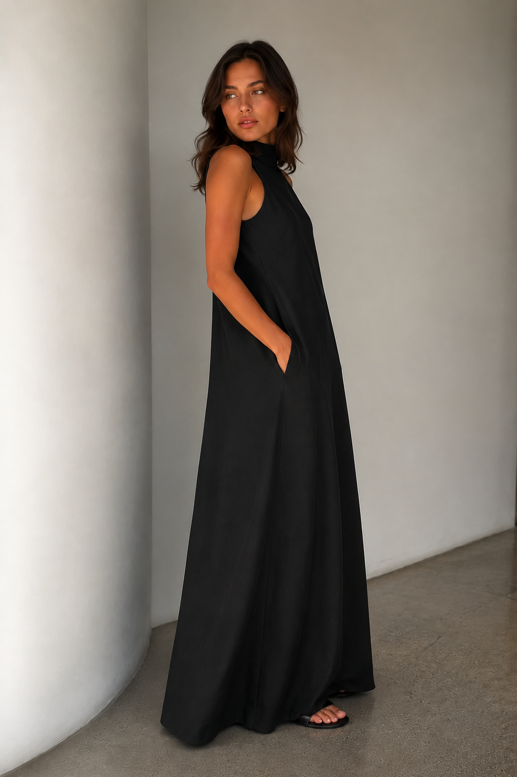 Leticia | Vestido largo de diseño minimalista