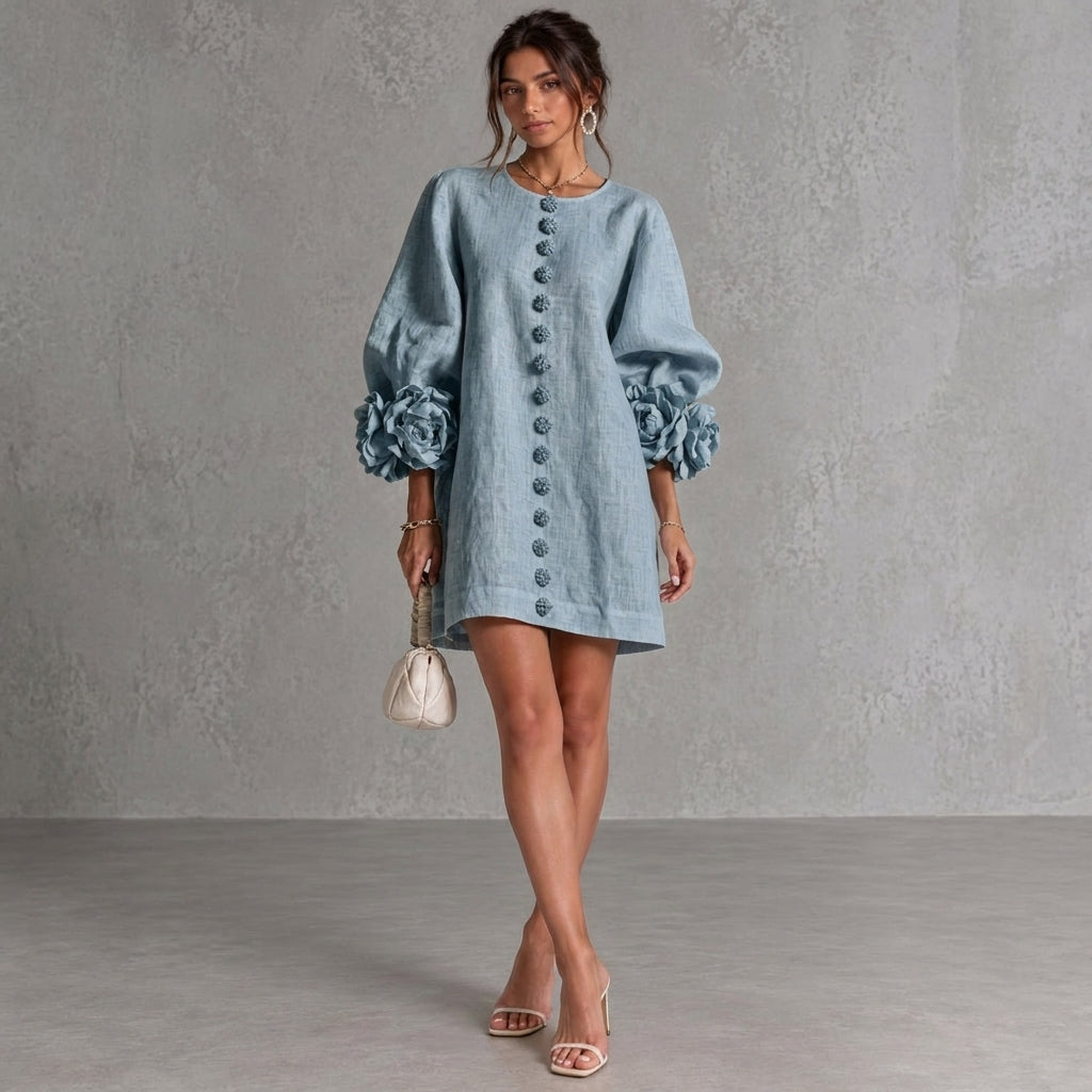 Bianca | Vestido bordado en relieve