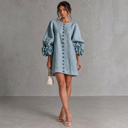 Bianca | Vestido bordado en relieve