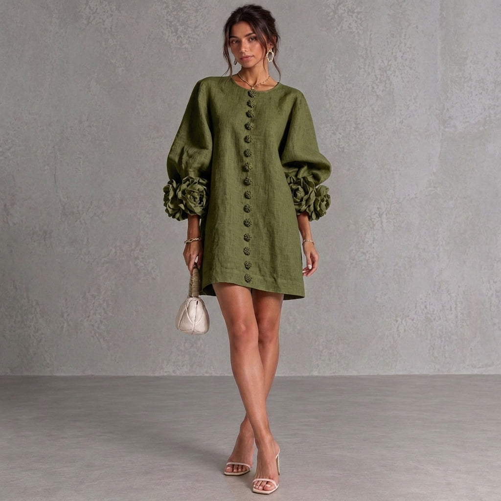 Bianca | Vestido bordado en relieve