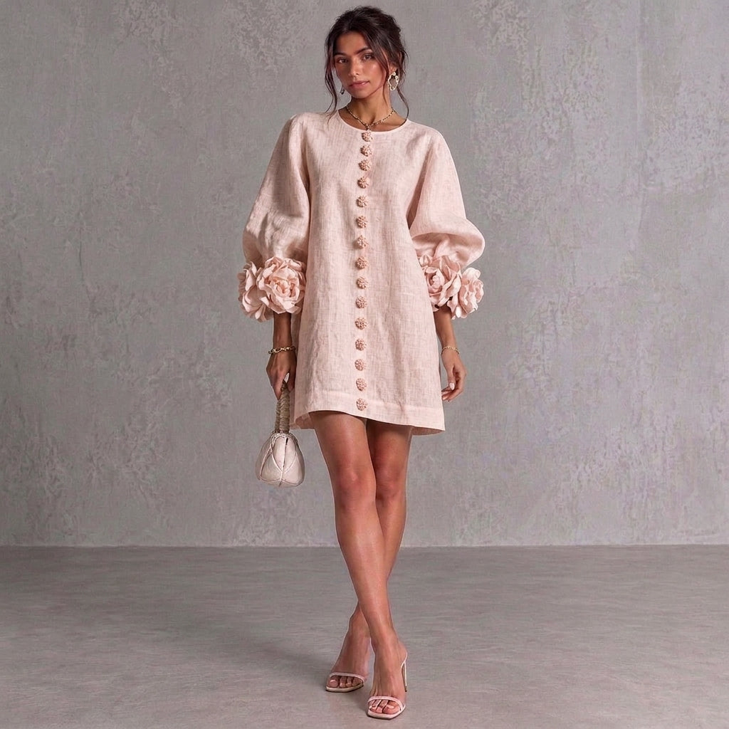 Bianca | Vestido bordado en relieve