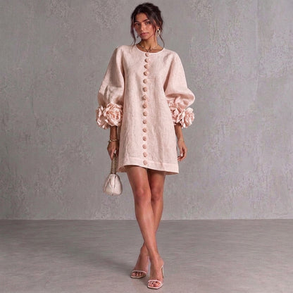 Bianca | Vestido bordado en relieve