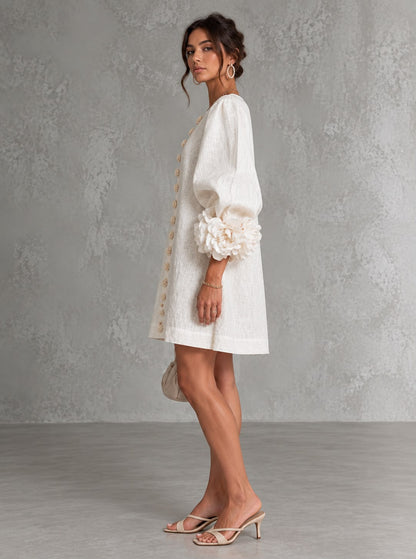 Bianca | Vestido bordado en relieve