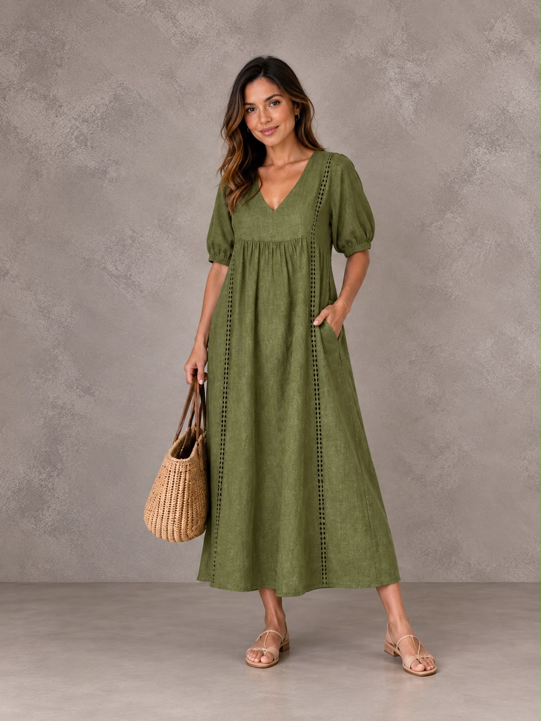 Sheila | Vestido midi estilo
