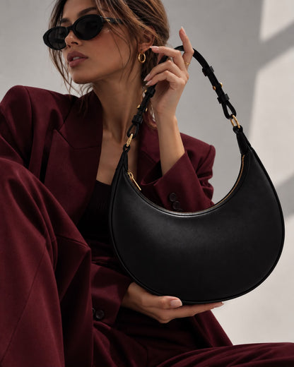 Bolso de hombro con forma de media luna