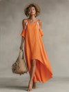 Luna | Vestido Largo Hombros Descubiertos Mujer Tirantes Lazo