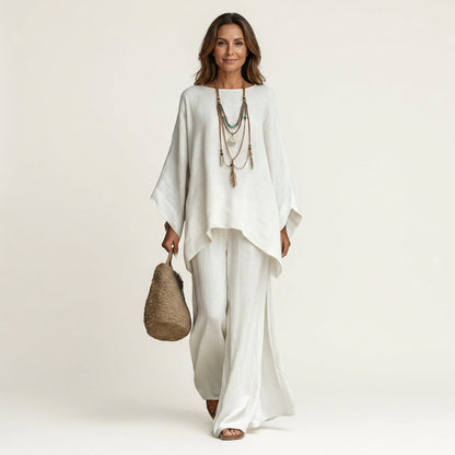 Amaya | Conjunto de Mujer Boho en Lino