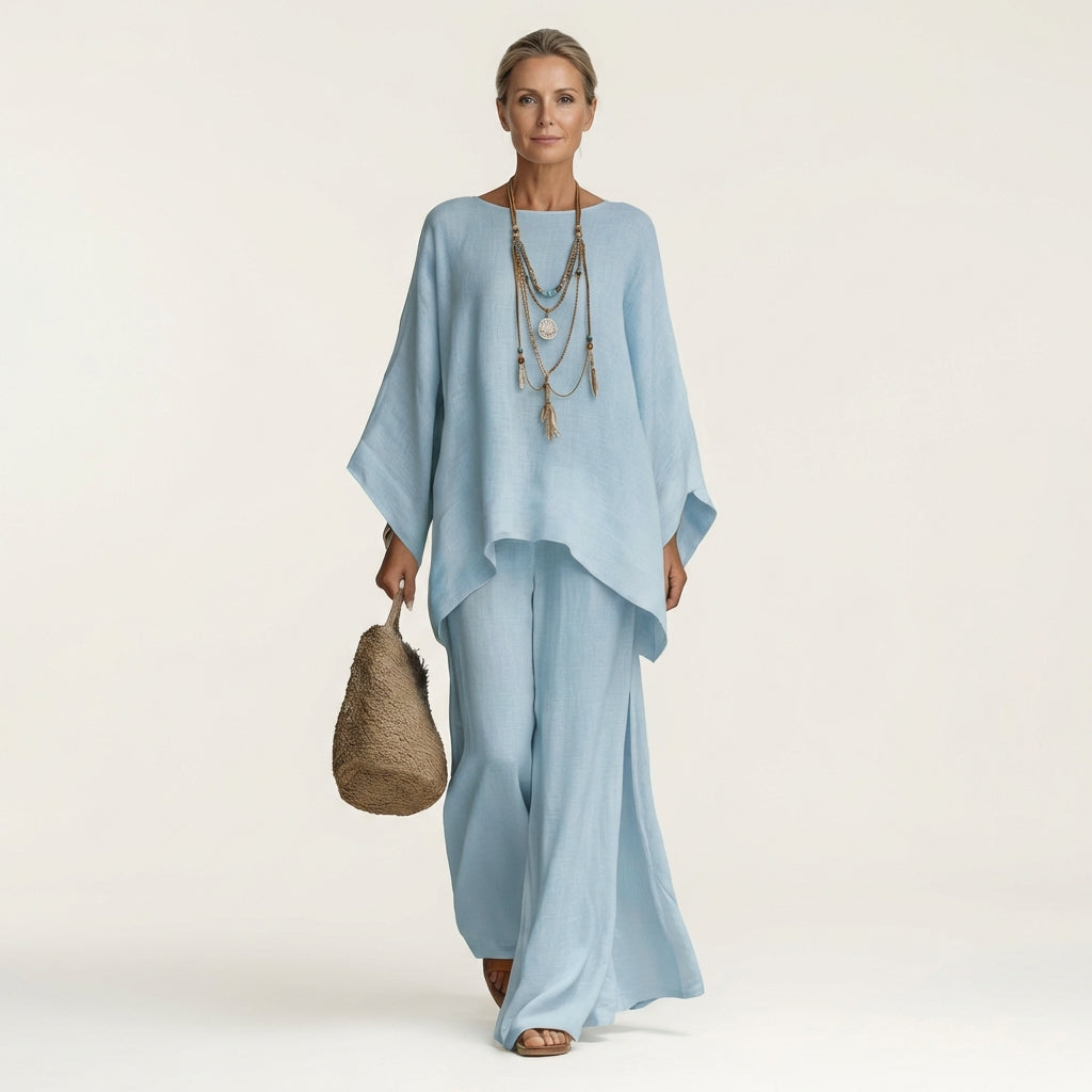 Amaya | Conjunto de Mujer Boho en Lino