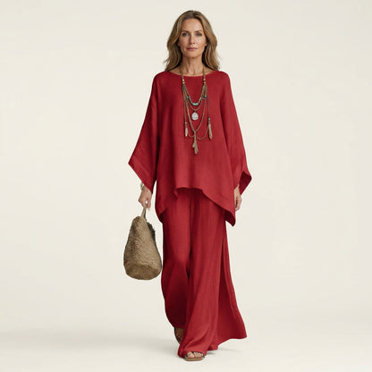 Amaya | Conjunto de Mujer Boho en Lino