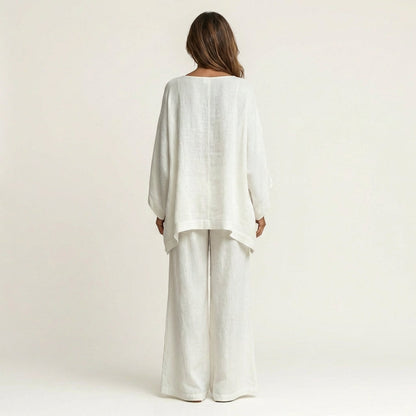 Amaya | Conjunto de Mujer Boho en Lino