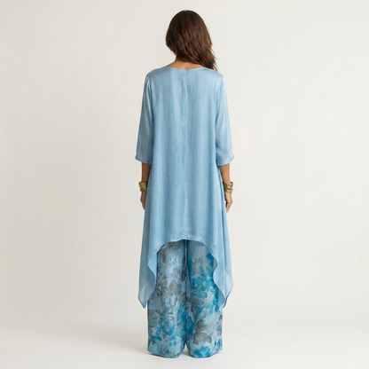 Luisa | Conjunto de Mujer Asimétrico en Algodón y Seda