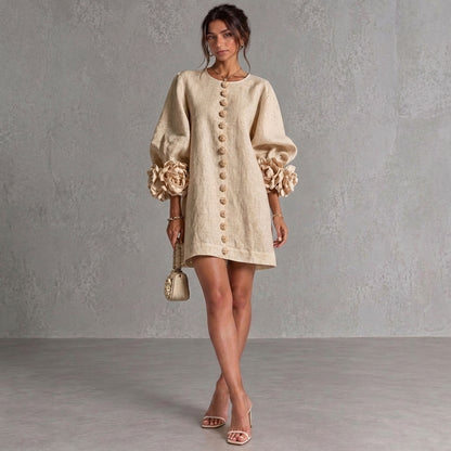 Bianca | Vestido bordado en relieve