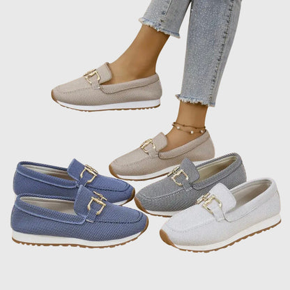 Vega | Mocasines de Mujer. Cuatro Neutros Claros