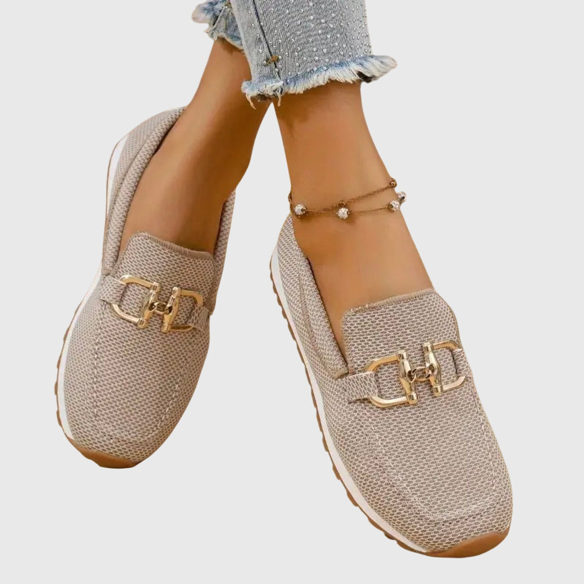 Vega | Mocasines de Mujer. Cuatro Neutros Claros