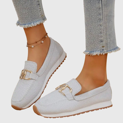 Vega | Mocasines de Mujer. Cuatro Neutros Claros