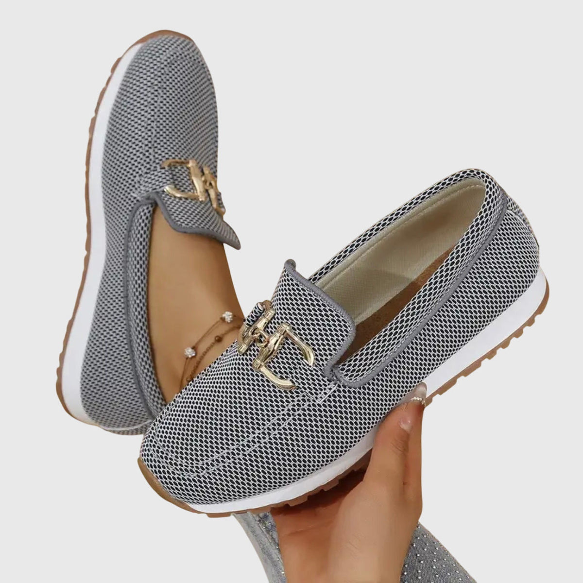 Vega | Mocasines de Mujer. Cuatro Neutros Claros