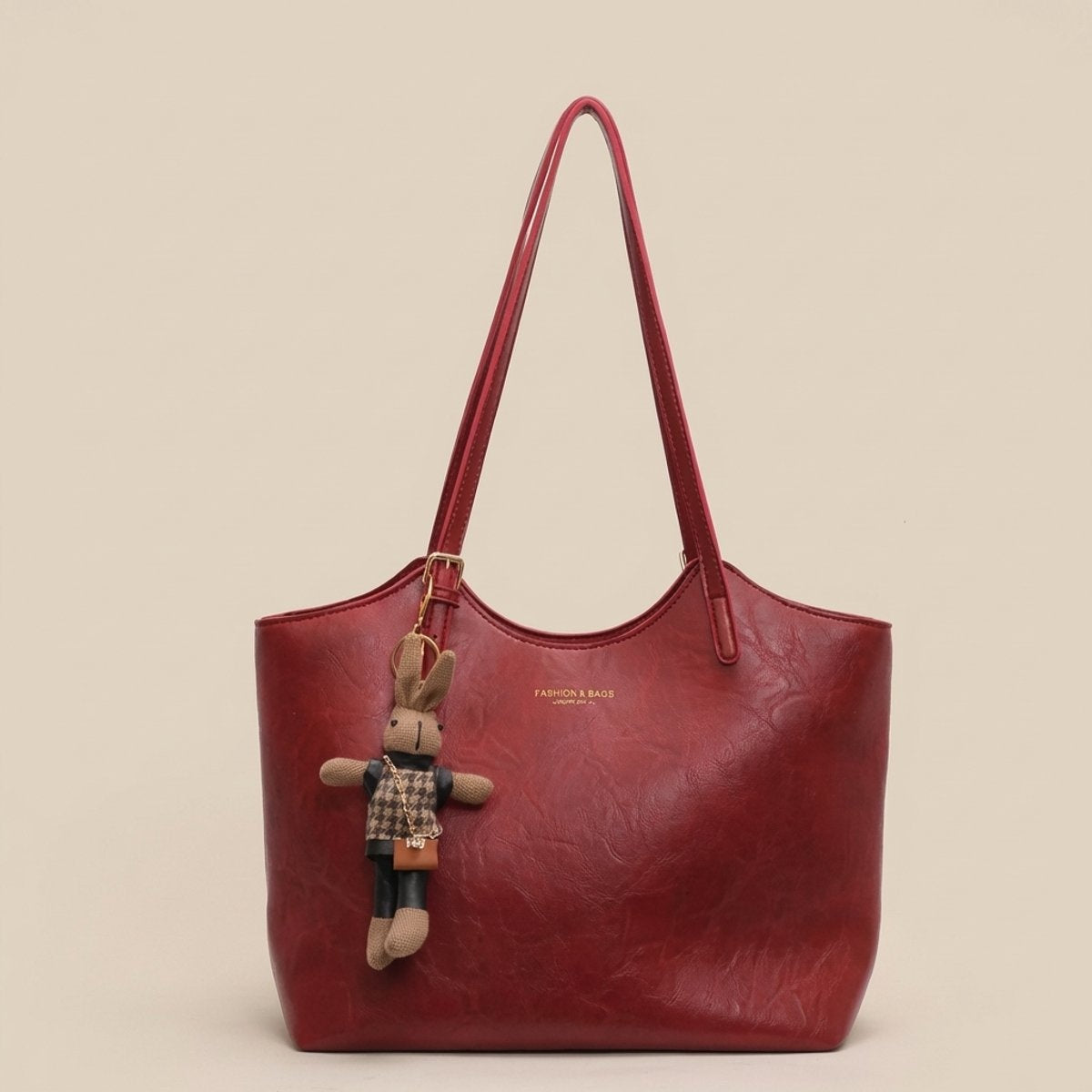 Santorini | Tote Bag de Cuero Vegano Mujer Grande con Colgante