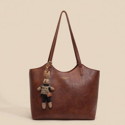 Santorini | Tote Bag de Cuero Vegano Mujer Grande con Colgante