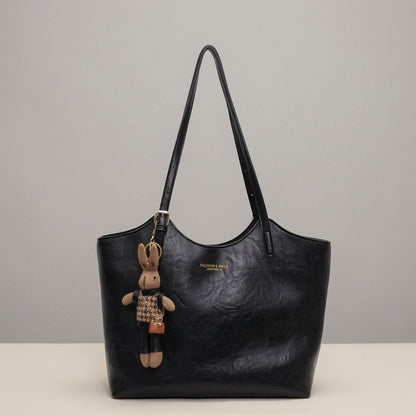 Santorini | Tote Bag de Cuero Vegano Mujer Grande con Colgante