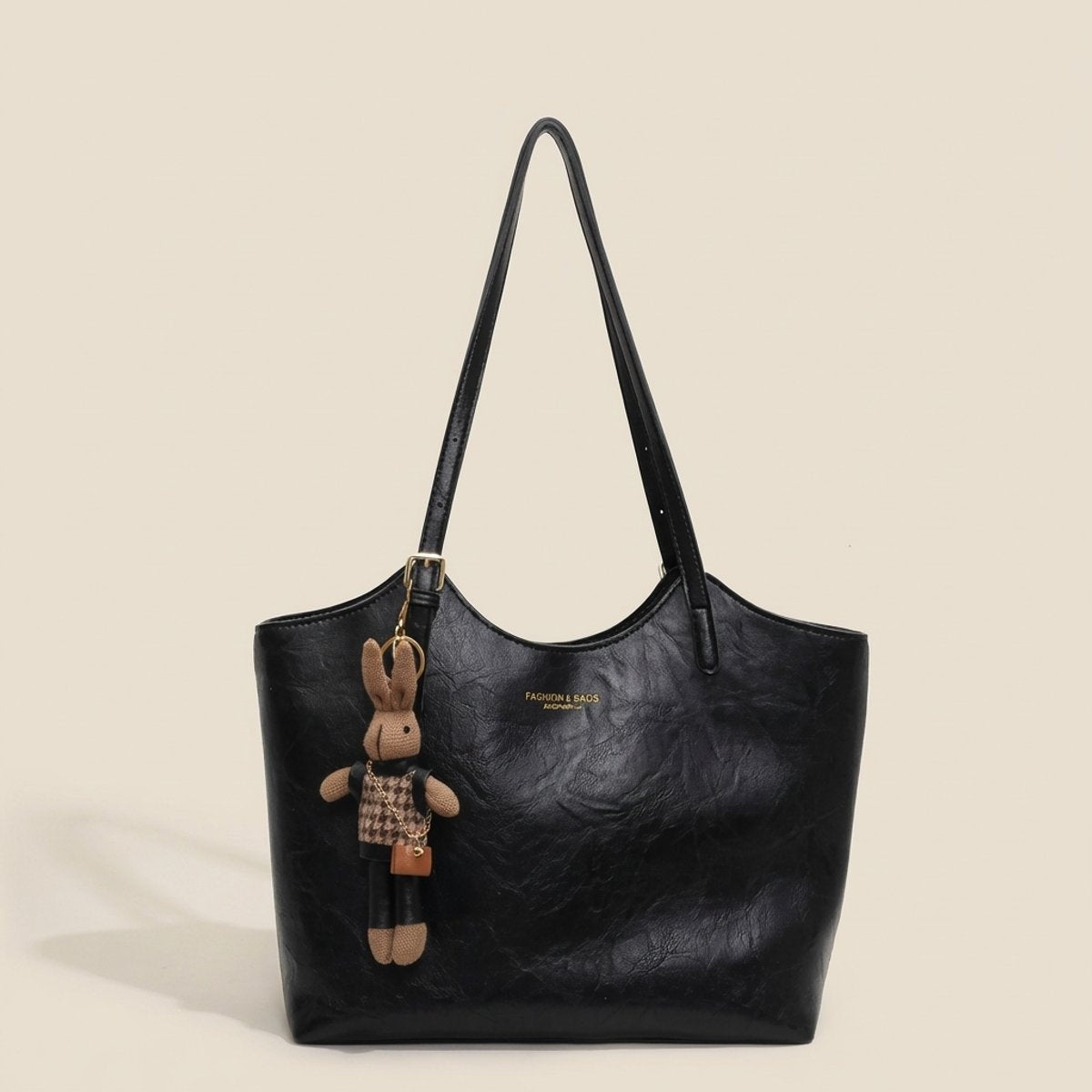 Santorini | Tote Bag de Cuero Vegano Mujer Grande con Colgante