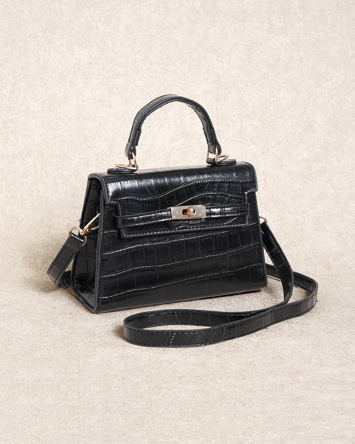 Milos | Mini Bolso Efecto Piel Mujer Negro