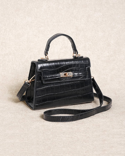 Milos | Mini Bolso Efecto Piel Mujer Negro