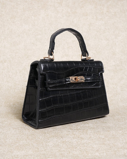 Milos | Mini Bolso Efecto Piel Mujer Negro
