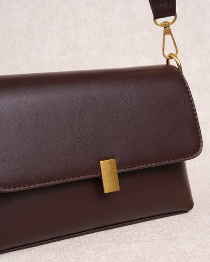 Capri | Bolso Pequeño Efecto Piel Mujer Café