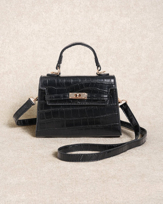 Milos | Mini Bolso Efecto Piel Mujer Negro